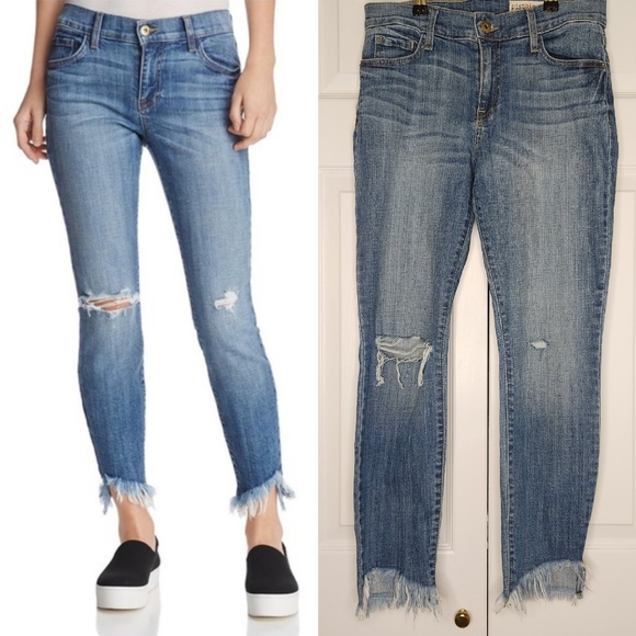 Pistola, Aubrey Distressed Skinny Jeans, Frayed Hem - Picture 1 of 9